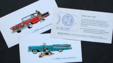 Edsel Ford Modelprogram 1958 three brochure sheeds (6956)